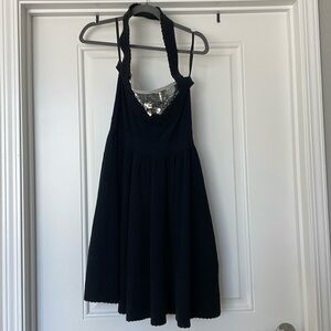 Early 2000 Black Marc by Marc Jacob’s mini halter dress